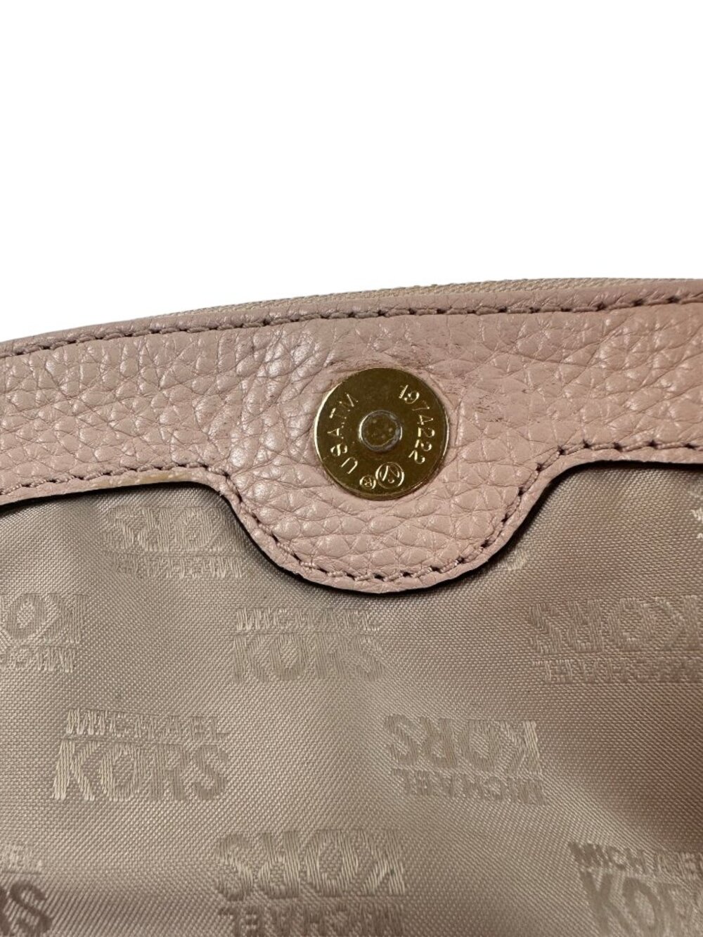 MICHAEL KORS Blush Pink Pebbled Leather Bedford Crossbody Bag Purse - Picture 6 of 11